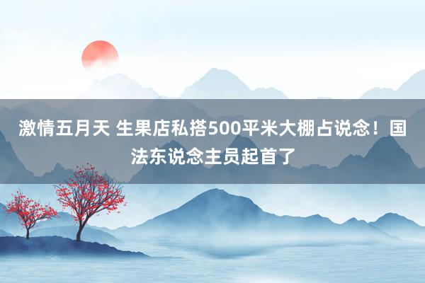 激情五月天 生果店私搭500平米大棚占说念!国法东说念主员起首了