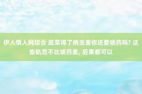 伊人情人网综合 蔬菜得了病虫害你还要喷药吗? 这些轨范不比喷药差， 后果都可以