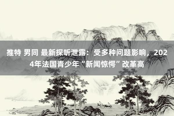 推特 男同 最新探听泄露：受多种问题影响，2024年法国青少年“新闻惊愕”改革高
