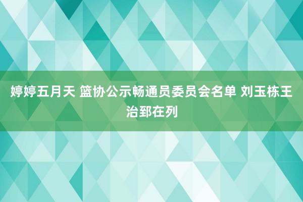婷婷五月天 篮协公示畅通员委员会名单 刘玉栋王治郅在列