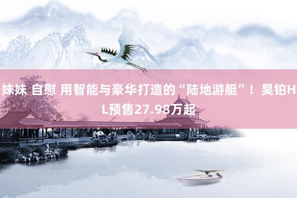 妹妹 自慰 用智能与豪华打造的“陆地游艇”！昊铂HL预售27.98万起