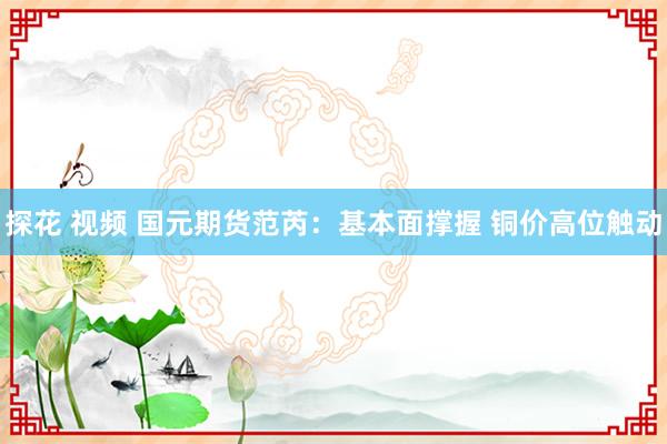 探花 视频 国元期货范芮：基本面撑握 铜价高位触动