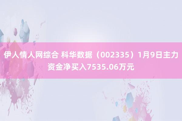 伊人情人网综合 科华数据（002335）1月9日主力资金净买入7535.06万元
