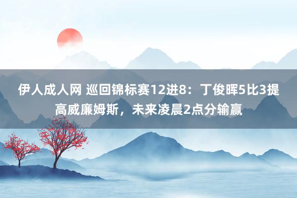 伊人成人网 巡回锦标赛12进8：丁俊晖5比3提高威廉姆斯，未来凌晨2点分输赢