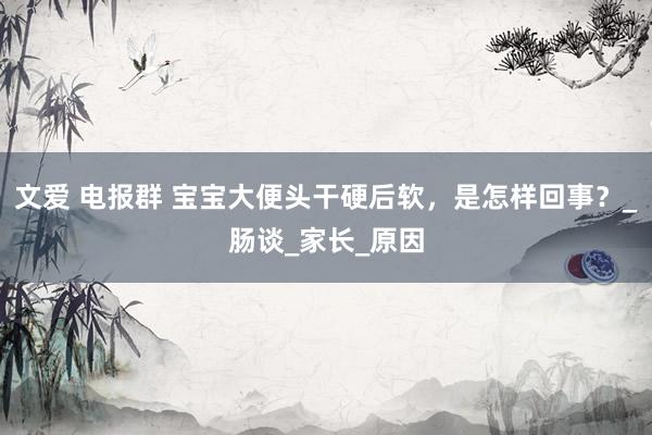 文爱 电报群 宝宝大便头干硬后软，是怎样回事？_肠谈_家长_原因
