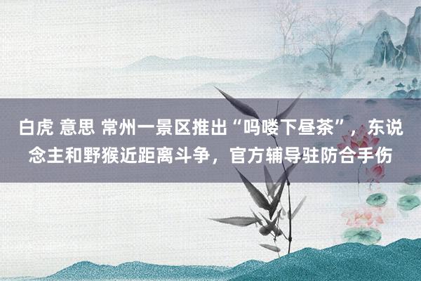 白虎 意思 常州一景区推出“吗喽下昼茶”，东说念主和野猴近距离斗争，官方辅导驻防合手伤