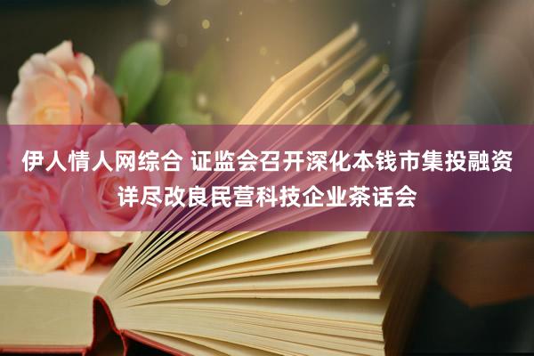 伊人情人网综合 证监会召开深化本钱市集投融资详尽改良民营科技企业茶话会