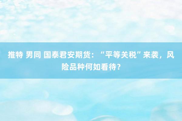 推特 男同 国泰君安期货：“平等关税”来袭，风险品种何如看待？