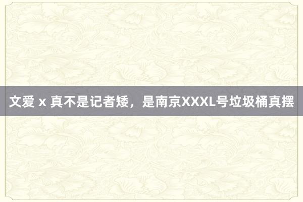 文爱 x 真不是记者矮，是南京XXXL号垃圾桶真摆
