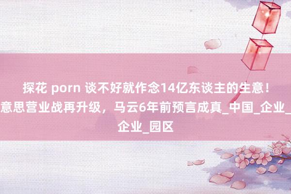 探花 porn 谈不好就作念14亿东谈主的生意！中好意思营业战再升级，马云6年前预言成真_中国_企业_园区