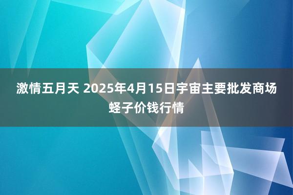 激情五月天 2025年4月15日宇宙主要批发商场蛏子价钱行情
