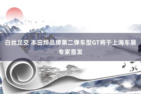 白丝足交 本田烨品牌第二弹车型GT将于上海车展专家首发