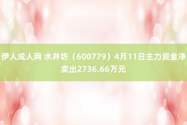 伊人成人网 水井坊（600779）4月11日主力资金净卖出2736.66万元
