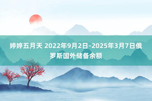 婷婷五月天 2022年9月2日-2025年3月7日俄罗斯国外储备余额